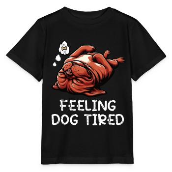 Se sentir fatigué par le chien Mastiff Bordeaux Bordeaux - T-shirt bio MINI CREATOR Stanley/Stella Enfant - noir - Devant - Mikhail (115cm)