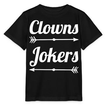 Clowns and Jokers Design – Fools & Jokers - Stanley/Stella MINI CREATOR Kids’ T-Shirt - black - Front - Mikhail (115cm)