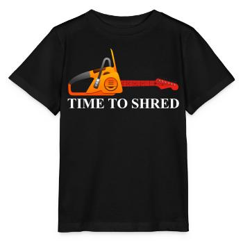 Time to Shred – Orange Guitar Tool - Stanley/Stella MINI CREATOR Kids’ T-Shirt - black - Front - Mikhail (115cm)