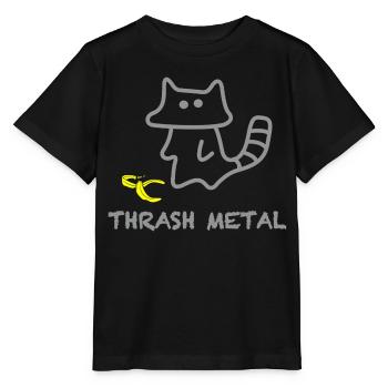 Katzengeist Banana Thrash Metal - Stanley/Stella Kinder T-Shirt MINI CREATOR  - Schwarz - Vorne - Mikhail (115cm)