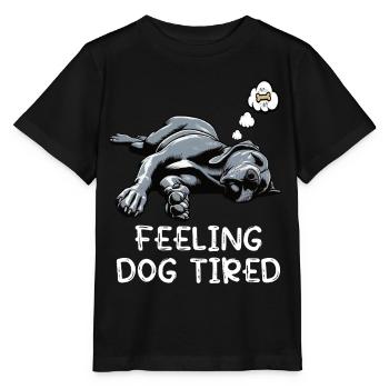 Se sentir fatigué Dogue Allemand Dogue Grand Dogue Chien - T-shirt bio MINI CREATOR Stanley/Stella Enfant - noir - Devant - Mikhail (115cm)
