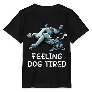 Se sentir fatigué Dogue Allemand Dogue Grand Dogue Chien - T-shirt bio MINI CREATOR Stanley/Stella Enfant - noir - Devant - Mikhail (115cm)
