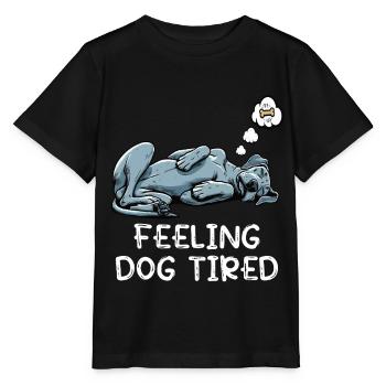 Se sentir fatigué Dogue Allemand Dogue Grand Dogue Chien - T-shirt bio MINI CREATOR Stanley/Stella Enfant - noir - Devant - Mikhail (115cm)