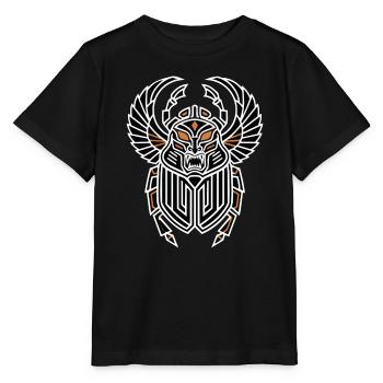 Göttliches Totem des ägyptischen Skarabäusflügels - Stanley/Stella Kinder T-Shirt MINI CREATOR  - Schwarz - Vorne - Mikhail (115cm)