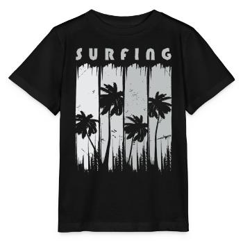 Surf Surfen Surfer - Stanley/Stella Kinder T-Shirt MINI CREATOR  - Schwarz - Vorne - Mikhail (115cm)