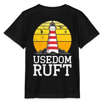 Island USEDOM CALLS Baltic Sea Usedom Holiday Funny - Stanley/Stella MINI CREATOR Kids’ T-Shirt - black - Front - Mikhail (115cm)