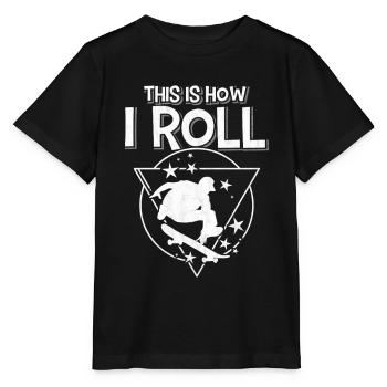C’est comme ça que je fais rouler les stars du skateboarder - T-shirt bio MINI CREATOR Stanley/Stella Enfant - noir - Devant - Mikhail (115cm)