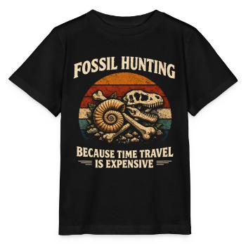Fossilienjagd statt Zeitreise | Paläontologie - Stanley/Stella Kinder T-Shirt MINI CREATOR  - Schwarz - Vorne - Mikhail (115cm)