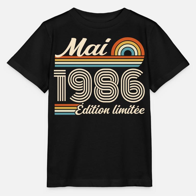 Mai 1986 - T-shirt bio MINI CREATOR Stanley/Stella Enfant - noir