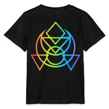 Symbole ésotérique égyptien multicolore - T-shirt bio MINI CREATOR Stanley/Stella Enfant - noir - Devant - Mikhail (115cm)