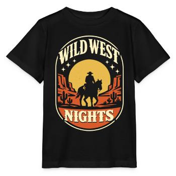 Wild West Nights - Stanley/Stella MINI CREATOR Kids’ T-Shirt - black - Front - Mikhail (115cm)