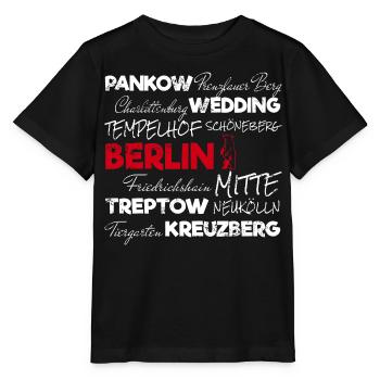 Berlin Retro Stadt und Bär Vintage Urlaub Souvenir - Stanley/Stella Kinder T-Shirt MINI CREATOR  - Schwarz - Vorne - Mikhail (115cm)