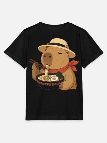 Capybara Ramen: Kawaii japanische Köstlichkeit - Stanley/Stella Kinder T-Shirt MINI CREATOR - Schwarz