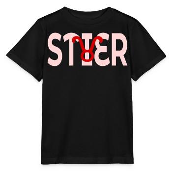 GEBURTSTAG MAI - APRIL STIER - Stanley/Stella Kinder T-Shirt MINI CREATOR  - Schwarz - Vorne - Mikhail (115cm)
