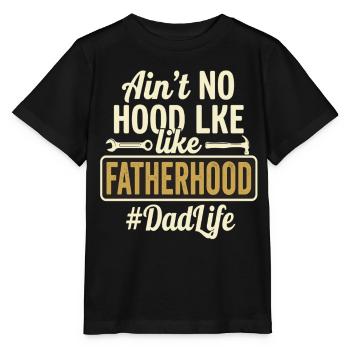 Fatherhood Dad Tool Saying Funny - Stanley/Stella MINI CREATOR Kids’ T-Shirt - black - Front - Mikhail (115cm)