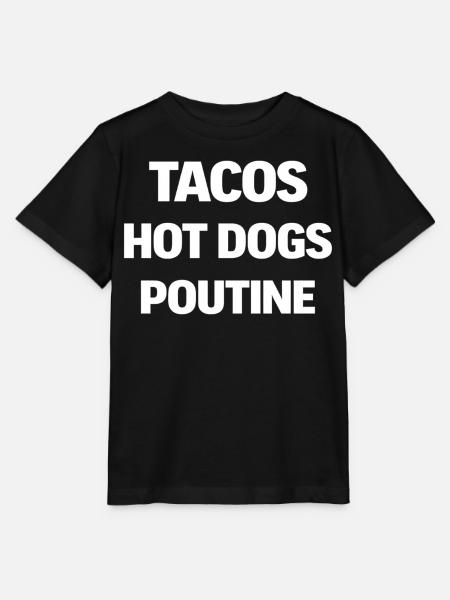 Tacos Hot Dogs Poutine - Stanley/Stella Kinder T-Shirt MINI CREATOR - Schwarz