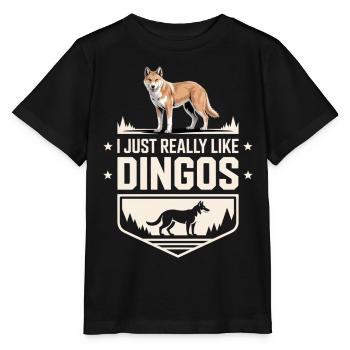 Dingo Australian Wild Dog Animal Lover Design - Stanley/Stella MINI CREATOR Kids’ T-Shirt - black - Front - Mikhail (115cm)