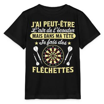  joue aux fléchettes - T-shirt bio MINI CREATOR Stanley/Stella Enfant - noir - Devant - Mikhail (115cm)