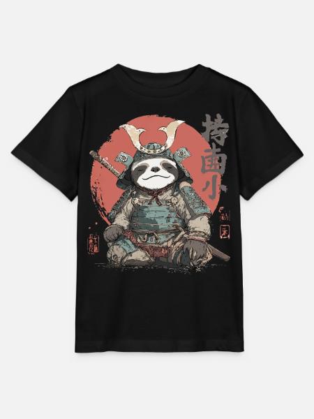 Faultier-Samurai-Rüstung - Stanley/Stella Kinder T-Shirt MINI CREATOR  - Schwarz