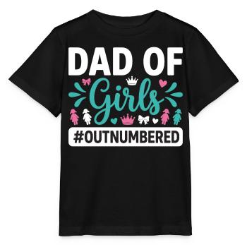 Dad of Girls Outnumbered Daddy Girl - Stanley/Stella MINI CREATOR Kids’ T-Shirt - black - Front - Mikhail (115cm)
