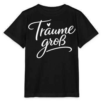 Träume Groß – Handlettering Script - Stanley/Stella Kinder T-Shirt MINI CREATOR  - Schwarz - Vorne - Mikhail (115cm)