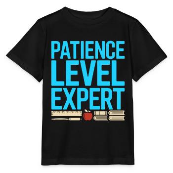 Homeroom Teacher Patience Level Expert Educator - Stanley/Stella Kinder T-Shirt MINI CREATOR  - Schwarz - Vorne - Mikhail (115cm)