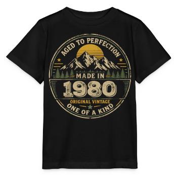 1980 Birthday Party 1980 - Born in 1980 - Stanley/Stella MINI CREATOR Kids’ T-Shirt - black - Front - Mikhail (115cm)