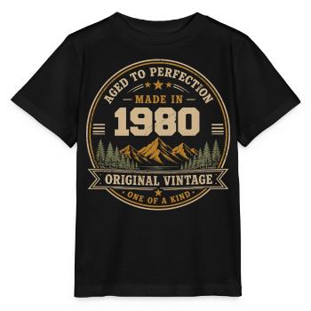 1980's Retro 1980's Vintage 1980's Gift - Stanley/Stella MINI CREATOR Kids’ T-Shirt - black - Front - Mikhail (115cm)