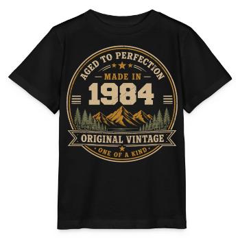 1984 Retro 1984 Vintage 1984 Geschenk 1984 - Stanley/Stella Kinder T-Shirt MINI CREATOR  - Schwarz - Vorne - Mikhail (115cm)