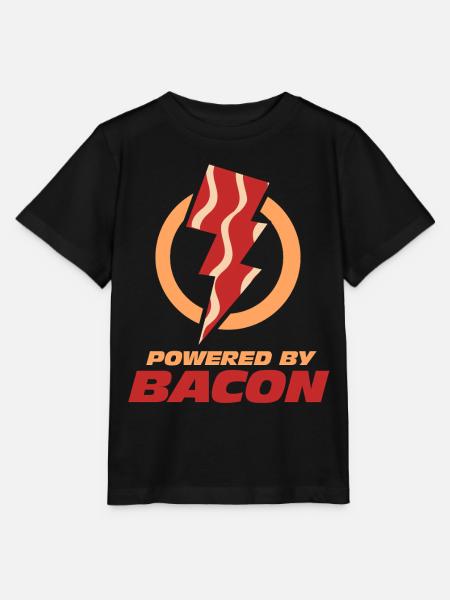 Angetrieben von Bacon Lightning Bolt - Stanley/Stella Kinder T-Shirt MINI CREATOR  - Schwarz