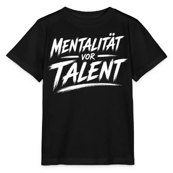 Mentalität vor Talent - Stanley/Stella Kinder T-Shirt MINI CREATOR  - Schwarz - Vorne - Mikhail (115cm)