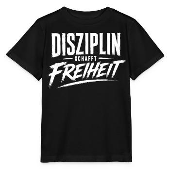 Disziplin schafft Freiheit - Stanley/Stella Kinder T-Shirt MINI CREATOR  - Schwarz - Vorne - Mikhail (115cm)