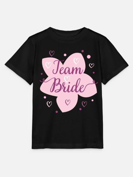 Hochzeit Team Bride Blüten Design - Stanley/Stella Kinder T-Shirt MINI CREATOR  - Schwarz