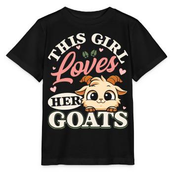 Funny Goat Lovers Agriculture Animal Lovers - Stanley/Stella MINI CREATOR Kids’ T-Shirt - black - Front - Mikhail (115cm)