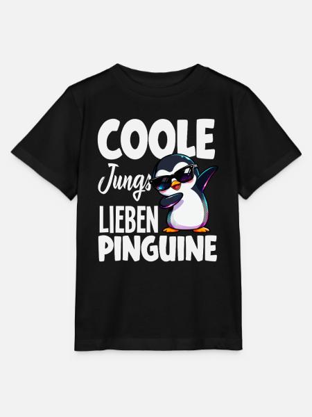Coole Jungs lieben Pinguine Dabbing - Stanley/Stella Kinder T-Shirt MINI CREATOR - Schwarz