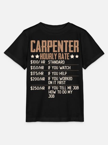 Carpenter Stundenlohn Humor Schreiner Tischler - Stanley/Stella T-shirt MINI CREATOR til børn - sort