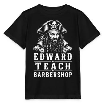 Edward Teach Barbershop Piraten Barbier Vintage - Stanley/Stella Kinder T-Shirt MINI CREATOR  - Schwarz - Vorne - Mikhail (115cm)