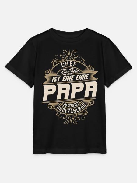 Chef Papa - Stanley/Stella Kinder T-Shirt MINI CREATOR - Schwarz