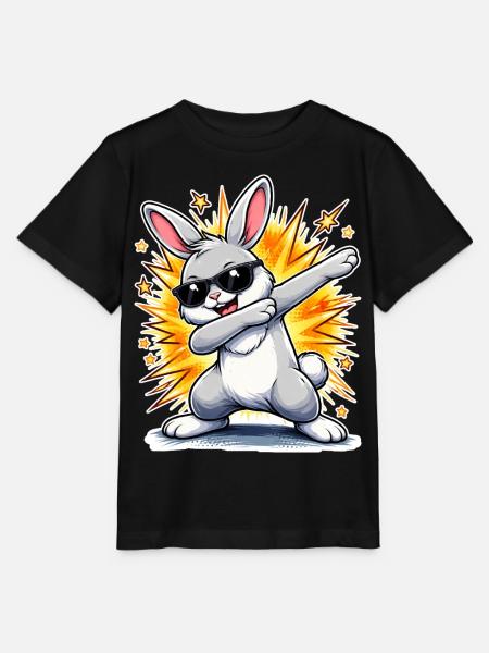 Dabbing Hase - Stanley/Stella Kinder T-Shirt MINI CREATOR - Schwarz