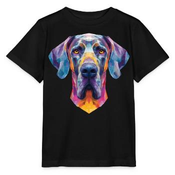 Dogue allemand - T-shirt bio MINI CREATOR Stanley/Stella Enfant - noir - Devant - Mikhail (115cm)
