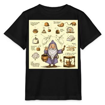 Alchemy Kitchen Wizard - Stanley/Stella MINI CREATOR Kids’ T-Shirt - black - Front - Mikhail (115cm)