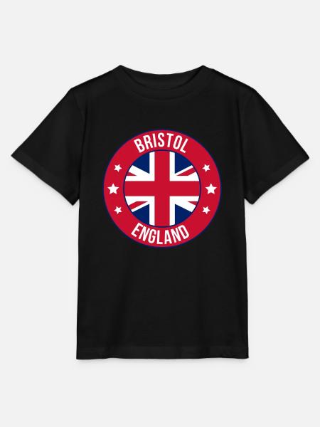 Bristol England Retro-Abzeichen - Stanley/Stella Kinder T-Shirt MINI CREATOR  - Schwarz