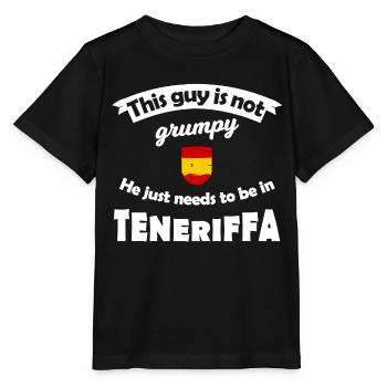 Nicht grummelig in Teneriffa - Stanley/Stella Kinder T-Shirt MINI CREATOR  - Schwarz - Vorne - Mikhail (115cm)
