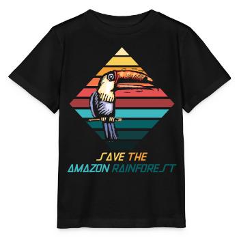 Sava – Sauver la forêt tropicale - T-shirt bio MINI CREATOR Stanley/Stella Enfant - noir - Devant - Mikhail (115cm)