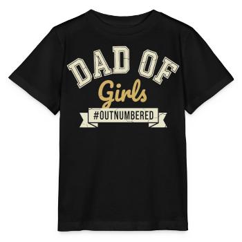 Dad of Girls Outnumbered Daddy Girl - Stanley/Stella MINI CREATOR Kids’ T-Shirt - black - Front - Mikhail (115cm)