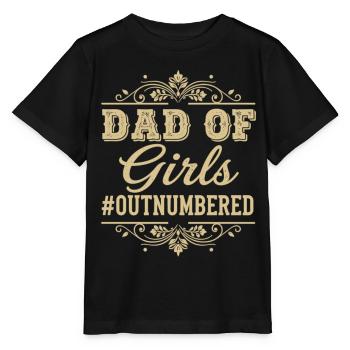 Dad of Girls Outnumbered Daddy Girl - Stanley/Stella MINI CREATOR Kids’ T-Shirt - black - Front - Mikhail (115cm)