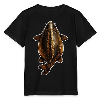 Carpe à miroir supérieur – Conception à l’échelle dorée - T-shirt bio MINI CREATOR Stanley/Stella Enfant - noir - Devant - Mikhail (115cm)