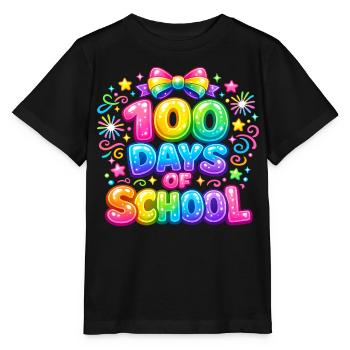 100 Jours d'École Arc-en-Ciel Magique - T-shirt bio MINI CREATOR Stanley/Stella Enfant - noir - Devant - Mikhail (115cm)