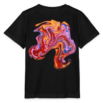 Motif néon tourbillonnant de couleurs - T-shirt bio MINI CREATOR Stanley/Stella Enfant - noir - Devant - Mikhail (115cm)