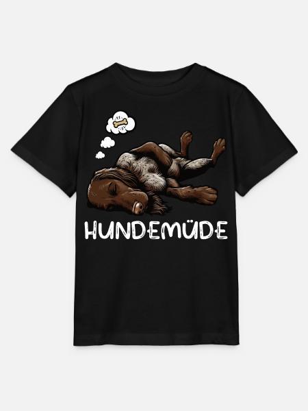 Hundemüde Deutsch Drahthaar drahthaar hunde - Stanley/Stella Kinder T-Shirt MINI CREATOR - Schwarz